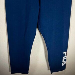 Fila Women's leggings Meduim Cotton Yoga pants Navy High waisted fit Ankle